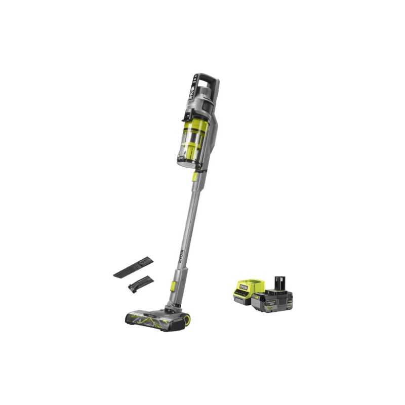 foto del prodotto ryobi aspiratore verticale 18v brushless 90 aw batteria 4,0ah caricabatterie rapido rsvs18bl 1c40g