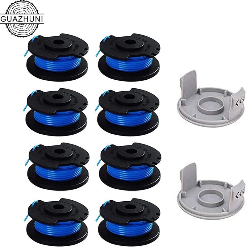 foto del prodotto ryobi bobina di ricambio da 10 confezioni per rifinitore per pollice compatibile con one ac14rl3a, rifinitore a batteria, 8 bobine 2 cappucci
