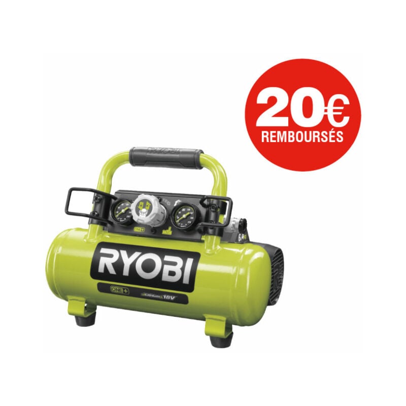 foto del prodotto ryobi compressore a serbatoio 18v one plus 4l senza batteria o caricatore r18ac 0