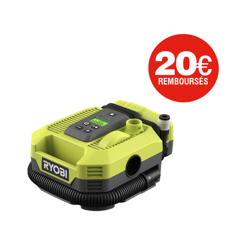 foto del prodotto ryobi compressore per gonfiaggio 18v one 11 bar senza batteria o caricatore rmi18 0