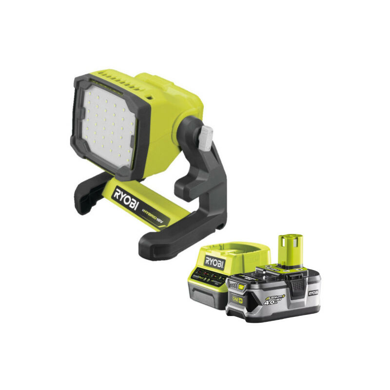 foto del prodotto ryobi confezione 18v oneplus 1800 lumen proiettore led rlfd18 0 1 batteria 4.0ah 1 caricatore rapido rc18120 140