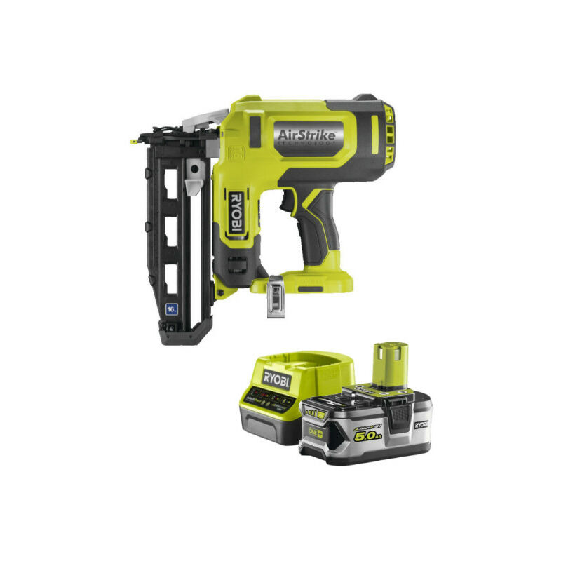 foto del prodotto ryobi confezione 18v oneplus r16gn18 0 chiodatrice ad aria compressa 1 batteria 5.0ah 1 caricatore rapido rc18120 15