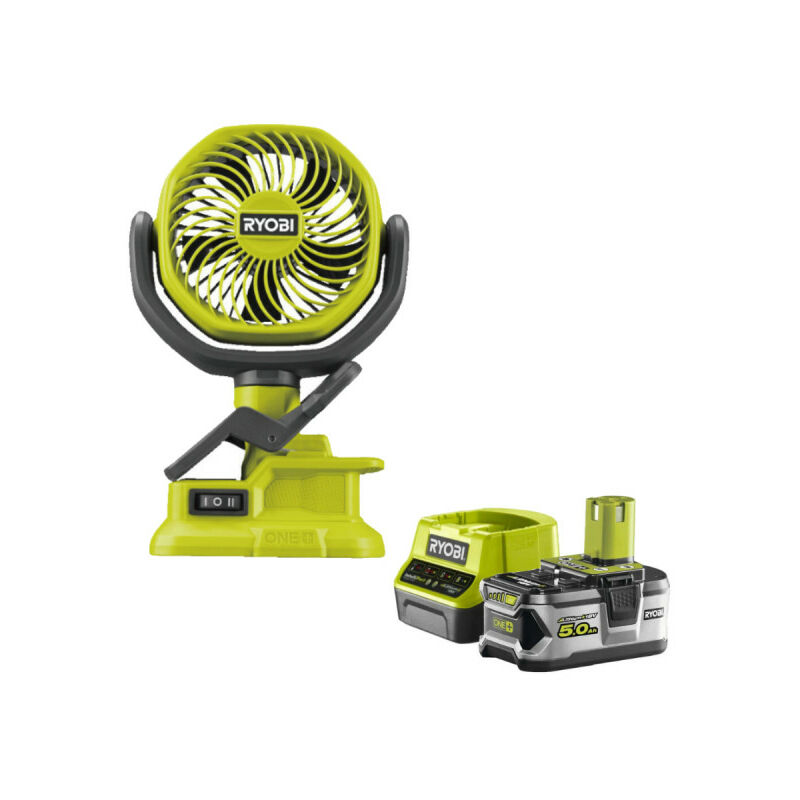 foto del prodotto ryobi confezione 18v oneplus rcf18 0 ventilatore ad artiglio 1 batteria 5.0ah 1 caricatore rapido rc18120 150