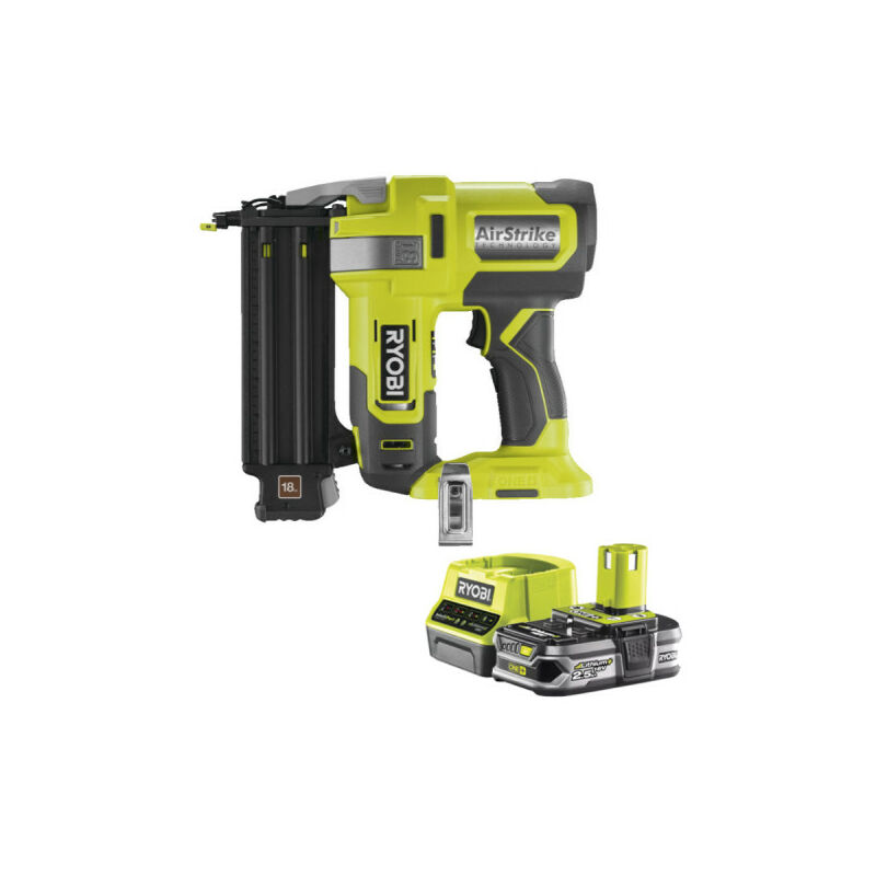 foto del prodotto ryobi confezione chiodatrice pneumatica 18v oneplus r18gn18 0 1 batteria 2,5ah 1 caricatore rapido rc18120 125