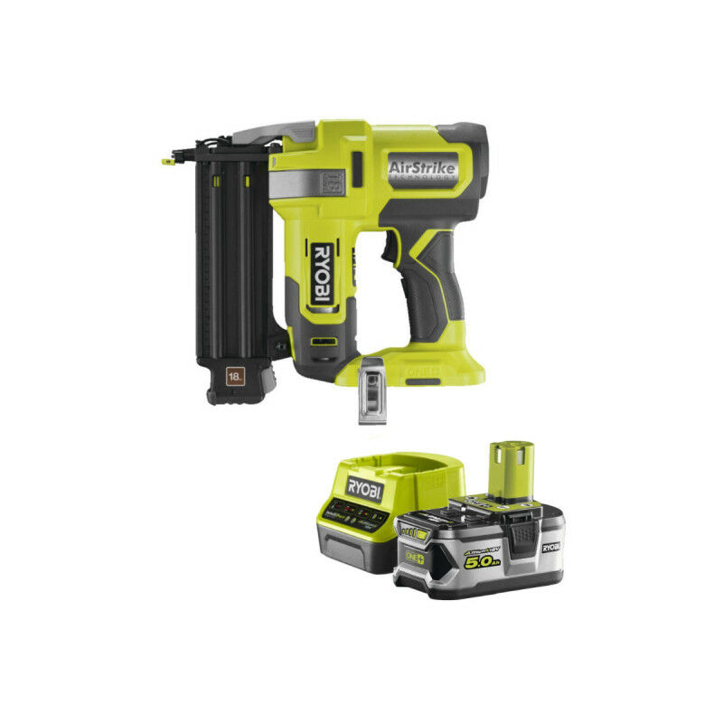 foto del prodotto ryobi confezione chiodatrice pneumatica 18v oneplus r18gn18 0 1 batteria 5.0ah 1 caricabatterie rapido rc18120 150