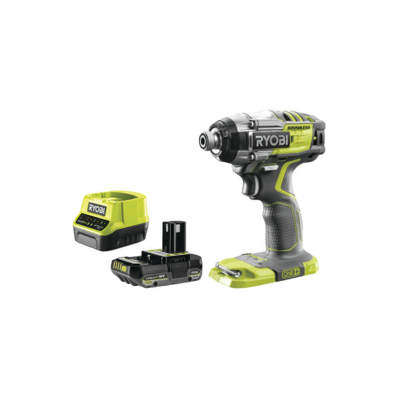 foto del prodotto ryobi confezione impact driver r18idbl 0 18v oneplus brushless 1 batteria 2.0ah 1 caricatore rapido