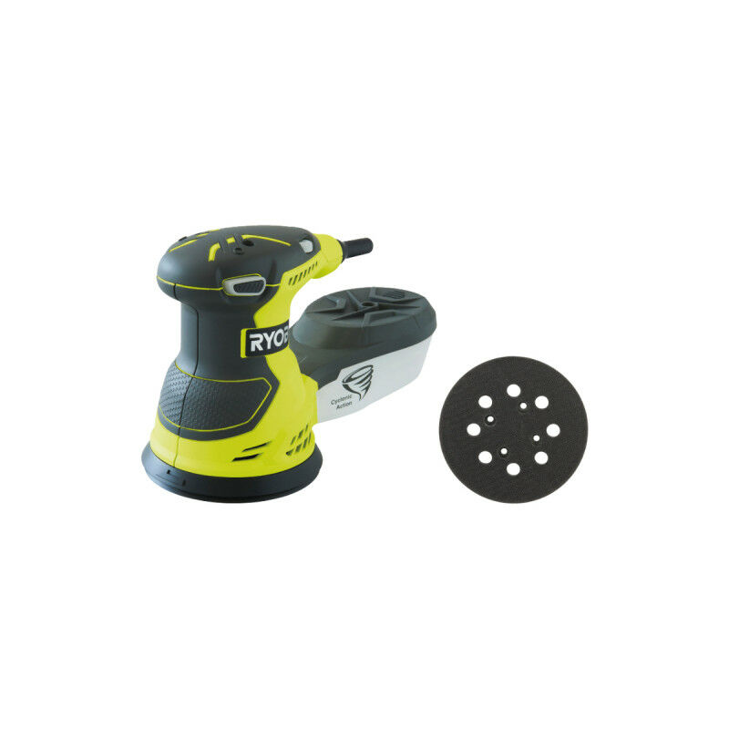 foto del prodotto ryobi confezione levigatrice elettrica eccentrica ros300a 300w borsa di trasporto platorello 125 mm rosp1a