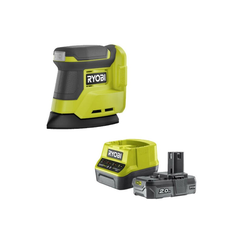 foto del prodotto ryobi confezione levigatrice triangolare 18v oneplus rps18 0 batteria 2,0ah 1 caricatore