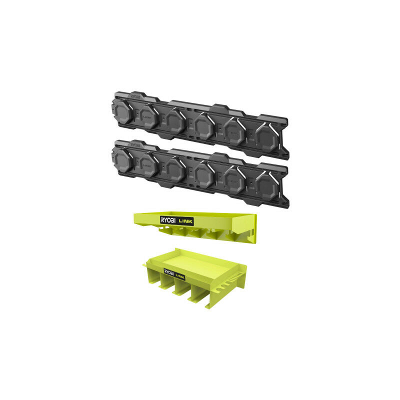foto del prodotto ryobi confezione link system 2 guide a parete scaffale multiuso