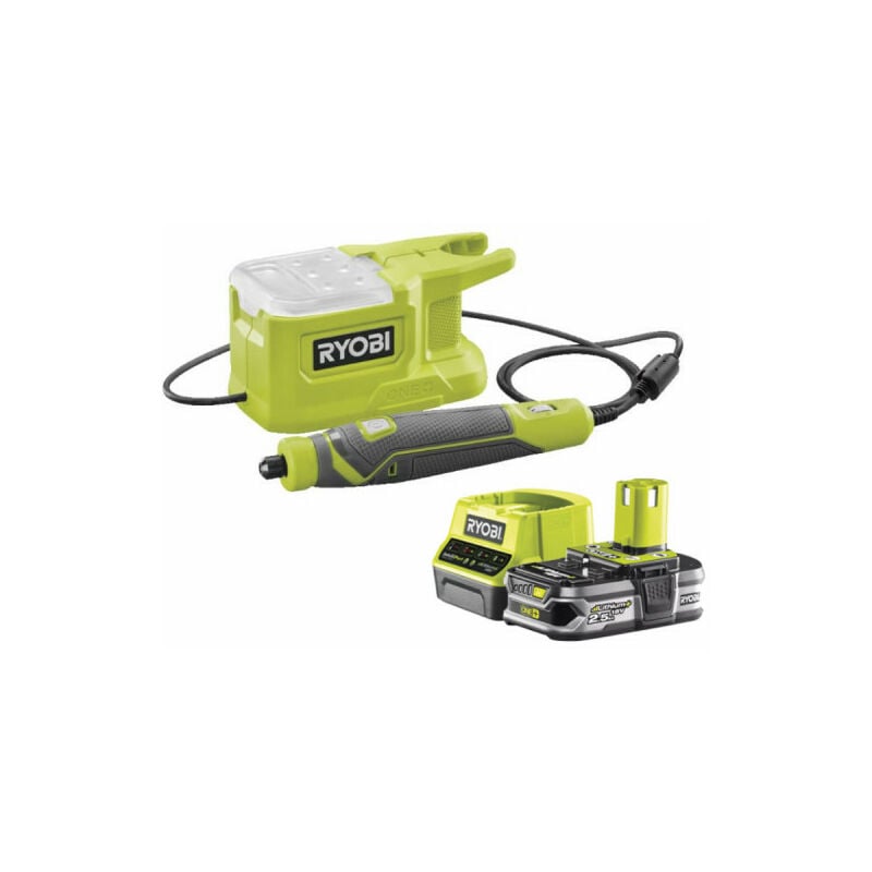 foto del prodotto ryobi confezione mini utensile multifunzione 18v oneplus rrt18 0 1 batteria 2,5ah 1 caricatore rapido rc18120 125