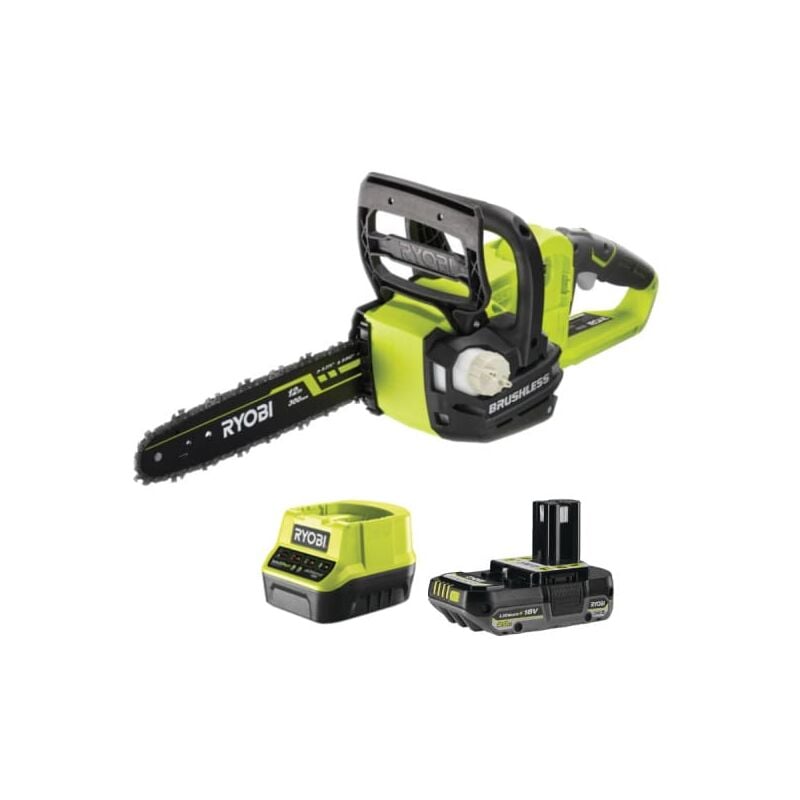 foto del prodotto ryobi confezione motosega ocs1830 18v oneplus brushless 1 batteria 2.0ah 1 caricatore rapido