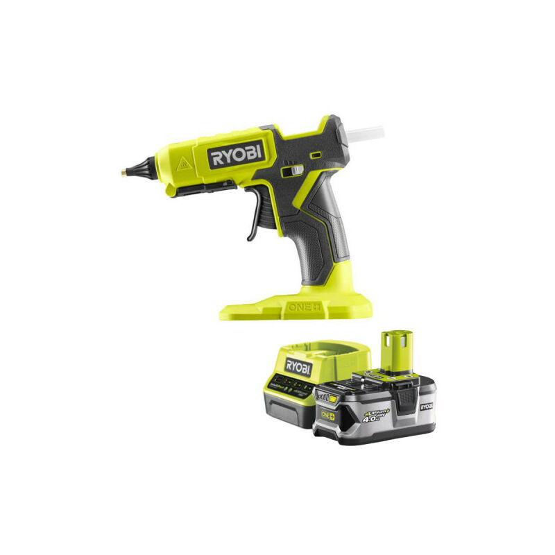 foto del prodotto ryobi confezione pistola per colla a 2 temperature 18v oneplus rgl18 0 1 batteria 4.0ah 1 caricatore rapido rc18120 