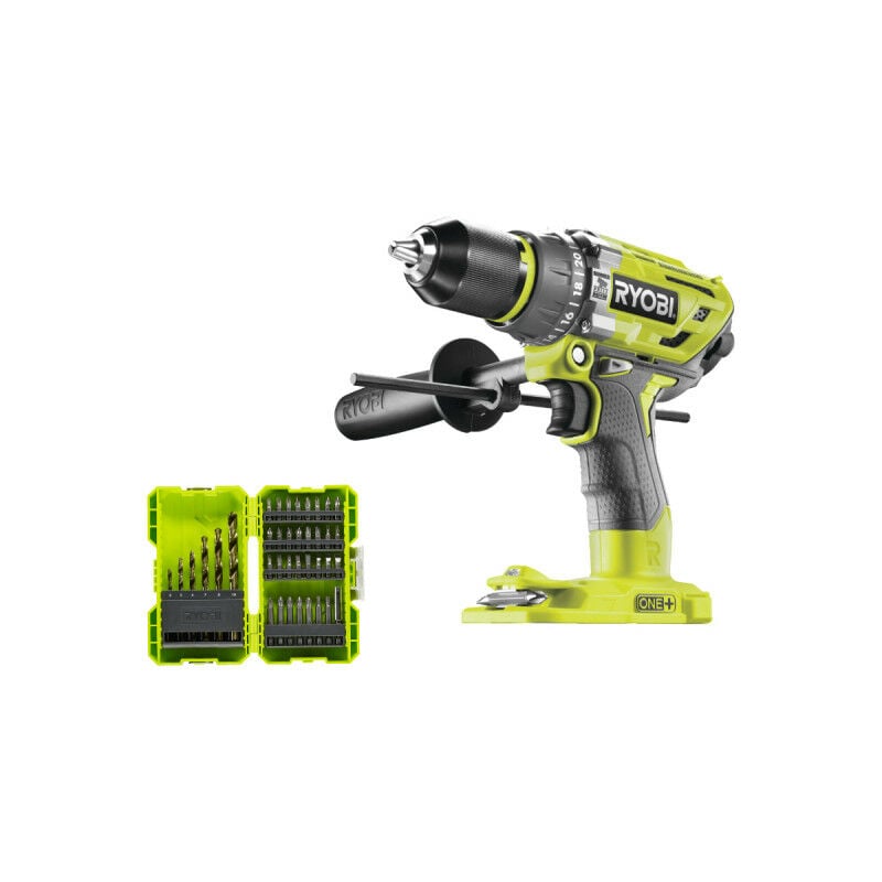 foto del prodotto ryobi confezione r18pd7 0 avvitatore a impulsi brushless oneplus senza batteria e caricatore 38 accessori per fora