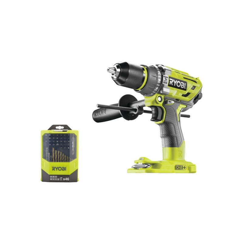 foto del prodotto ryobi confezione r18pd7 0 avvitatore a impulsi oneplus senza batteria e caricabatterie set 46 accessori misti in scato