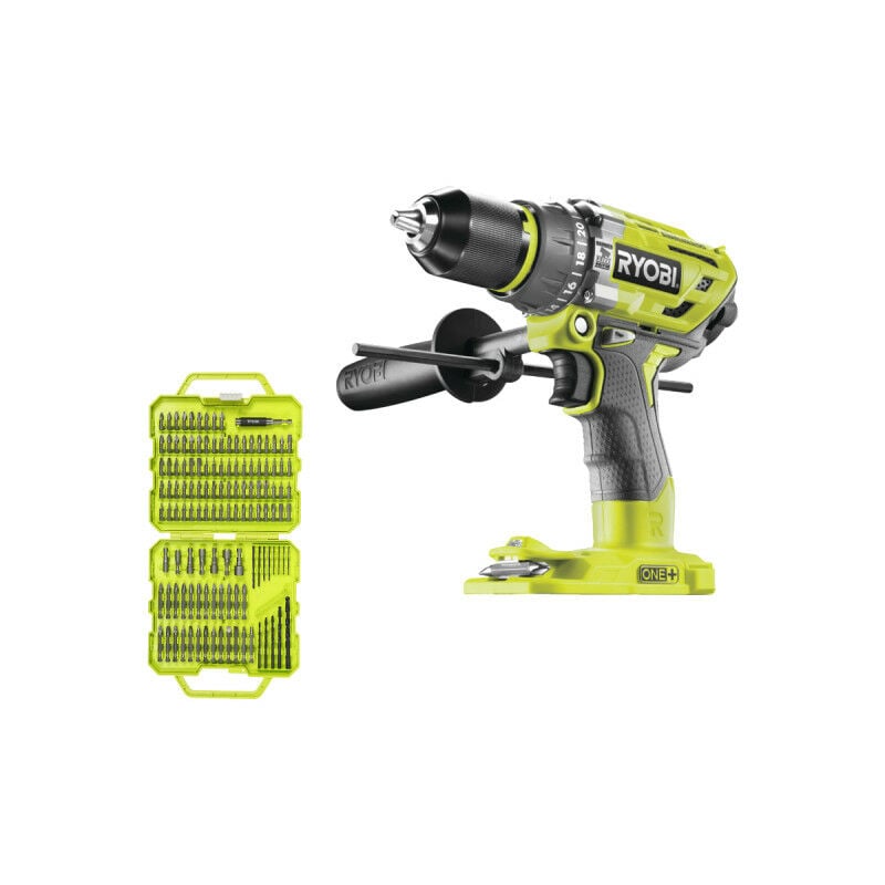 foto del prodotto ryobi confezione r18pd7 0 avvitatore a impulsi oneplus senza batteria e caricatore 127 set di accessori per foratura e