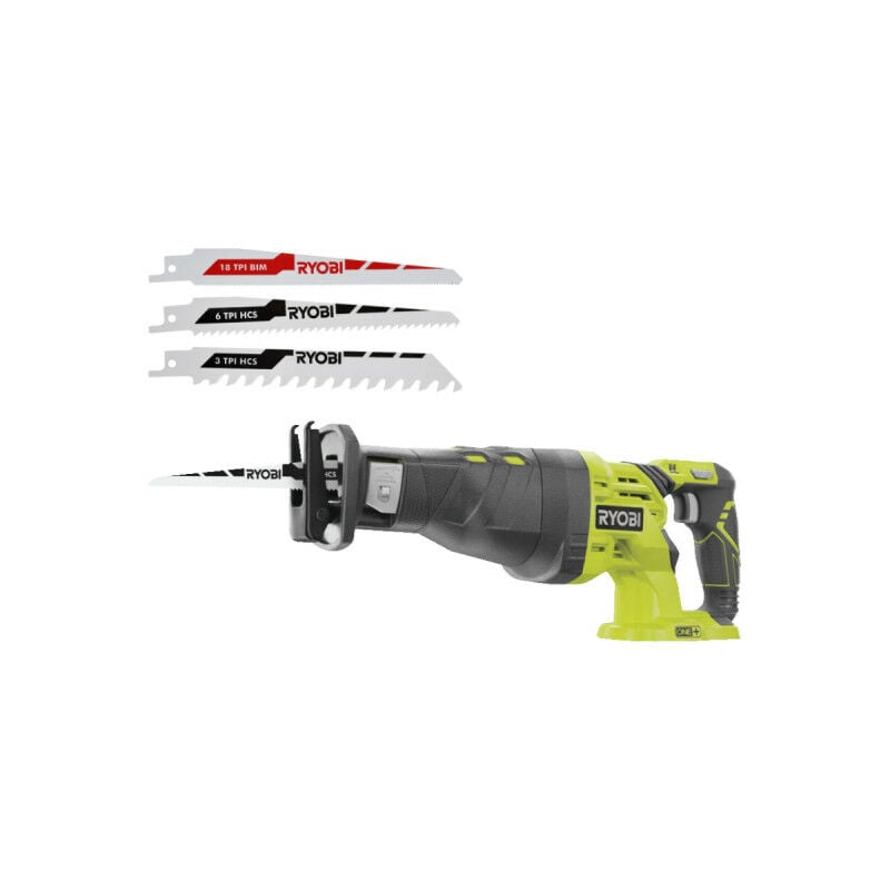 foto del prodotto ryobi confezione sega a nastro r18rs 0 18v oneplus senza batteria e caricabatterie set di 3 lame speciali per se