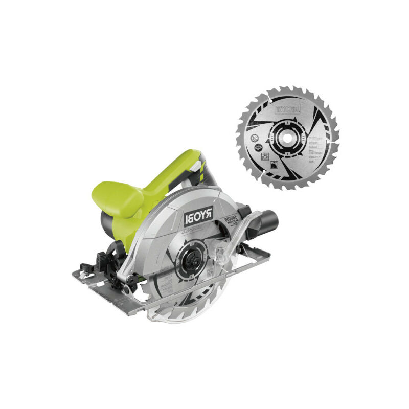 foto del prodotto ryobi confezione sega circolare rcs1400 g 1400w 66mm lama csb190a1 190mm 24 denti