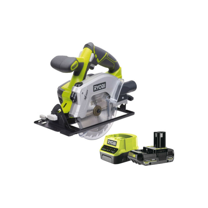foto del prodotto ryobi confezione sega circolare rwsl1801m 18v oneplus 1 batteria 2.0ah 1 caricatore rapido