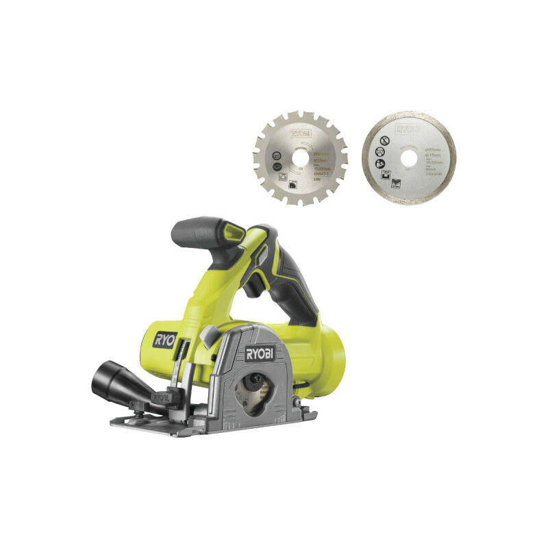 foto del prodotto ryobi confezione sega multi materiale r18mms 0 18v oneplus 85mm 2 lame senza batteria o caricatore kit 2 lame