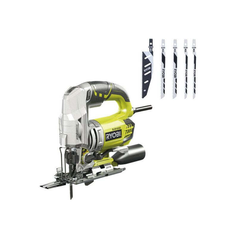 foto del prodotto ryobi confezione seghetto alternativo 680 w 105 mm set di 5 lame 100 mm rak05jsbfc
