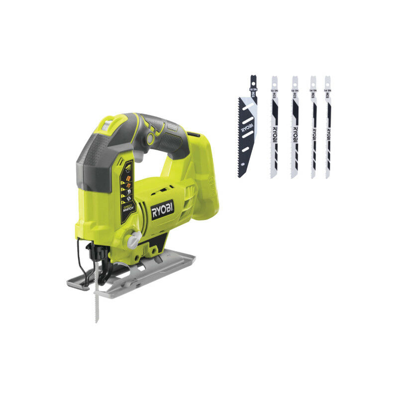 foto del prodotto ryobi confezione seghetto alternativo r18js 0 18 v oneplus senza batteria e caricabatterie confezione da 5 lame