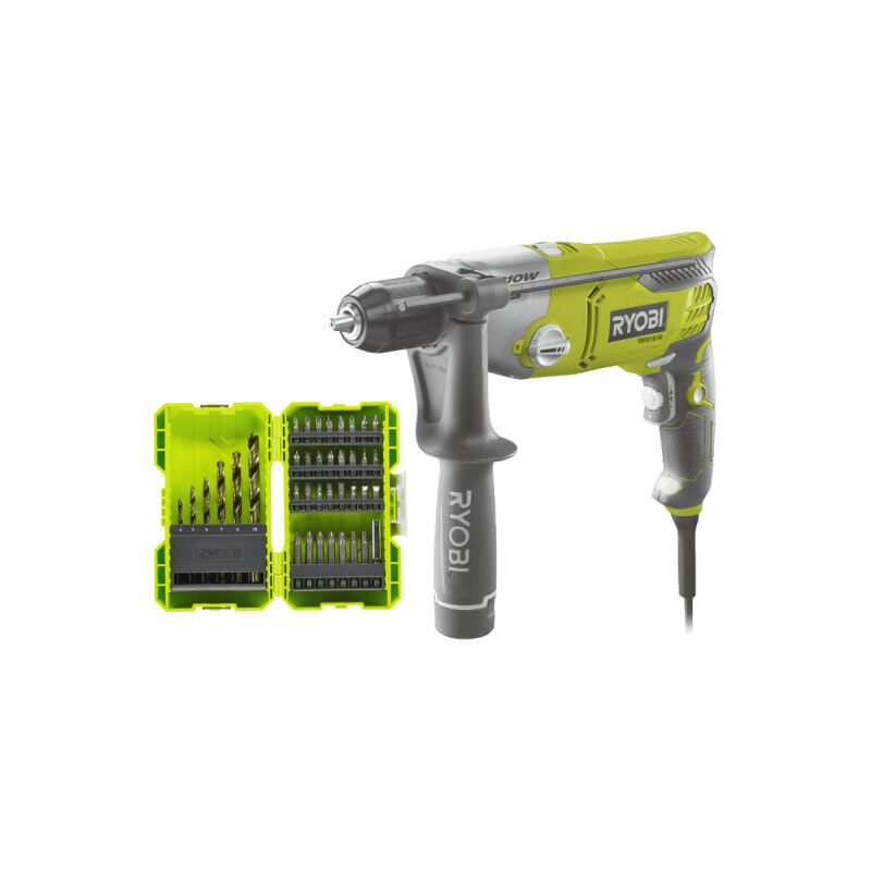 foto del prodotto ryobi confezione trapano a percussione rpd1010k 1010w set di 38 accessori rak38sdd