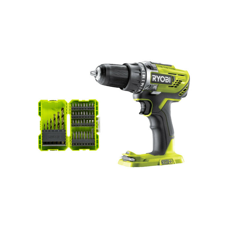 foto del prodotto ryobi confezione trapano avvitatore r18dd3 0 18v oneplus senza batteria o caricatore valigetta antiurto impilabile