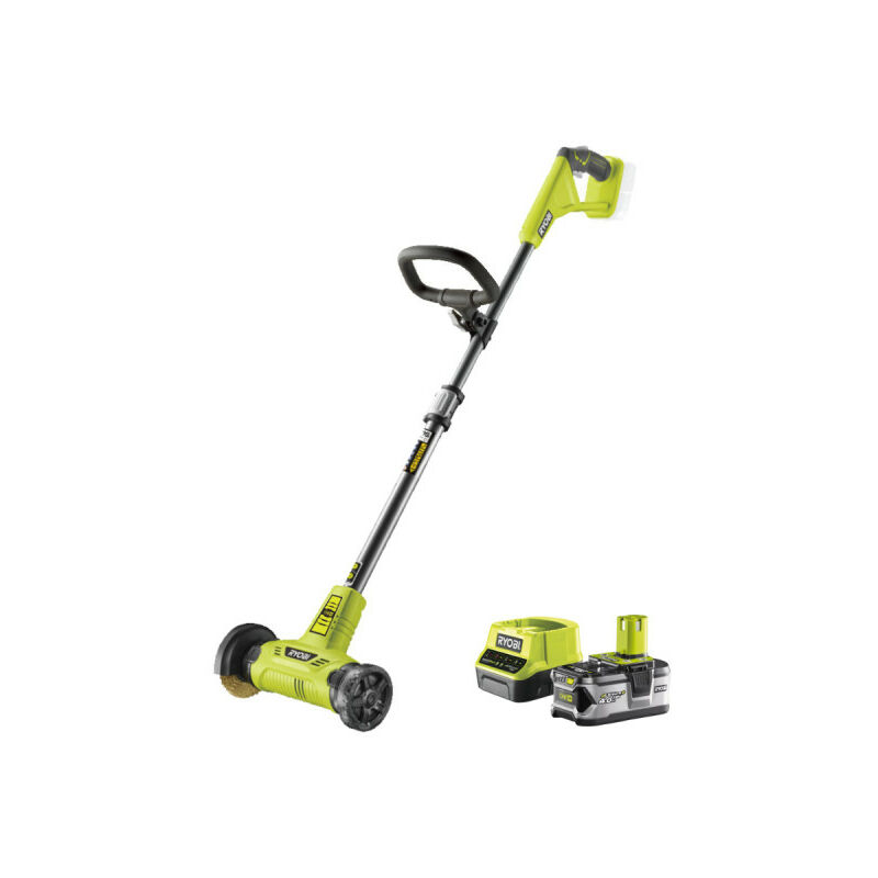 foto del prodotto ryobi detergente per pavimenti 18v lithiumplus oneplus con spazzola metallica per giunti 1 batteria 2,0 ah 1 caric
