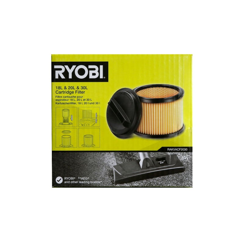 foto del prodotto ryobi filtro di ricambio per aspirapolvere 18l 20 l 30l rakvacf2030