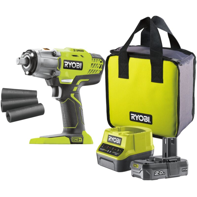foto del prodotto ryobi kit valigetta avvitatore ad impulsi a batteria r18iw3 120s 18v 2ah e caricabatterie