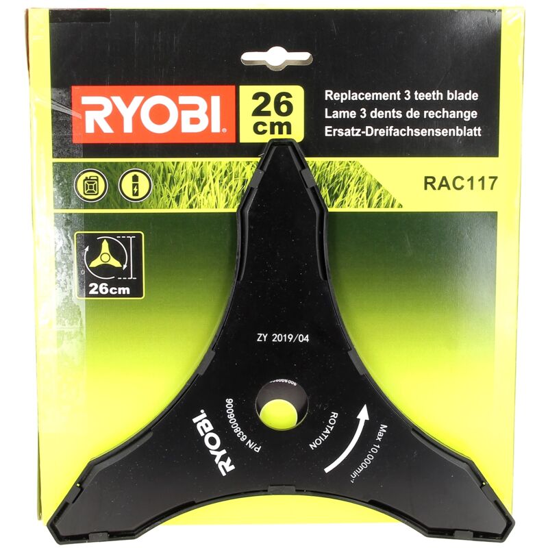 foto del prodotto ryobi lama a 3 denti d 260mm 5132002668 per decespugliatore