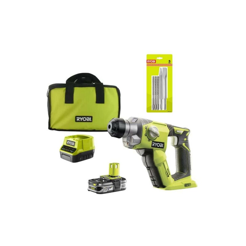 foto del prodotto ryobi pacchetto di trapani a percussione 18v oneplus 1 batteria lithiumplus 2,5ah 3 trapani pi 2 scalp