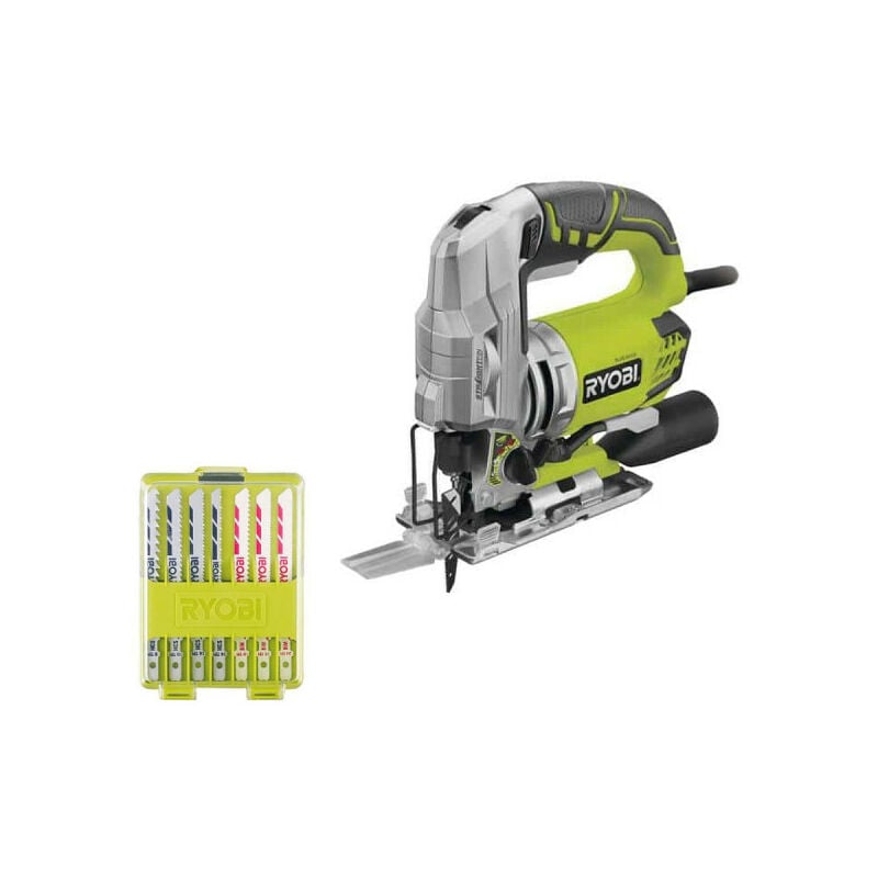 foto del prodotto ryobi pack seghetto alternativo elettrico 680w rjs1050 k set di 10 lame rak10jsb