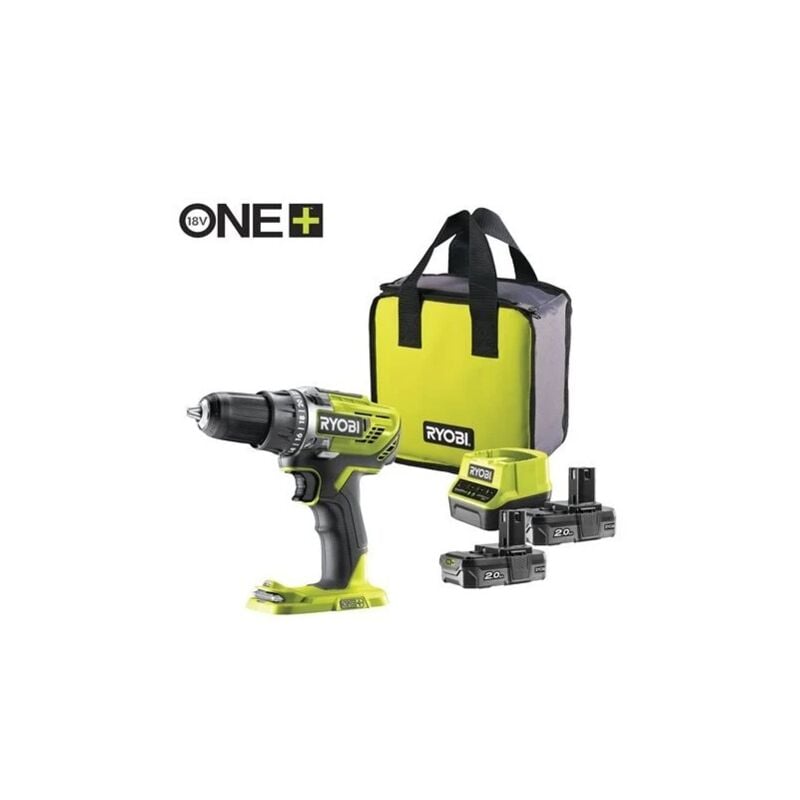foto del prodotto ryobi r18dd3 220s trapano avvitatore 18v con 2 batterie da 2.0 ahv