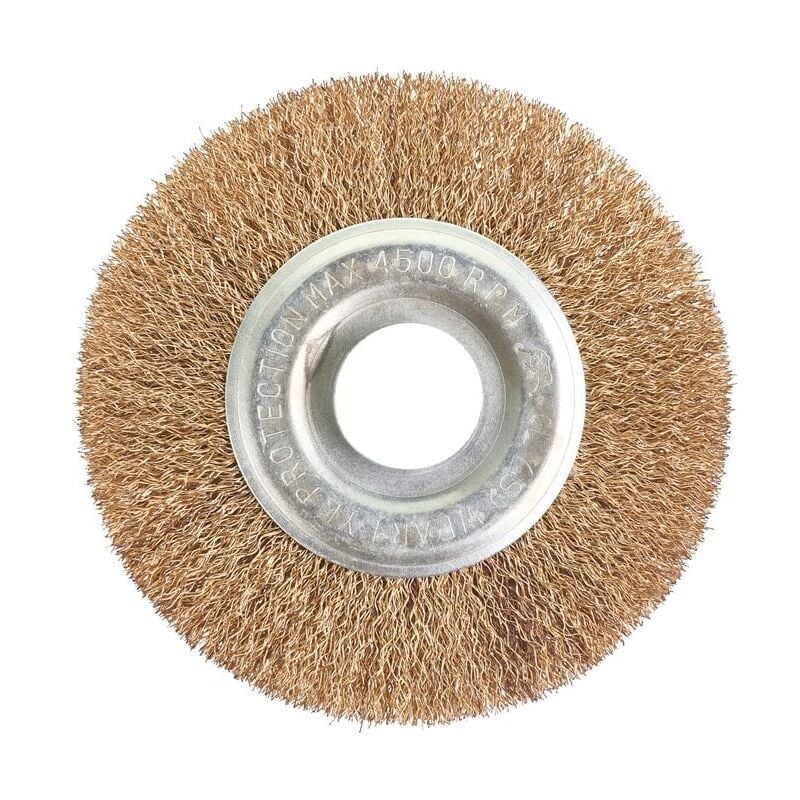 foto del prodotto ryobi rac814 spazzola metallo 115mm per pietra mattoni pulisci fughe ry18pca