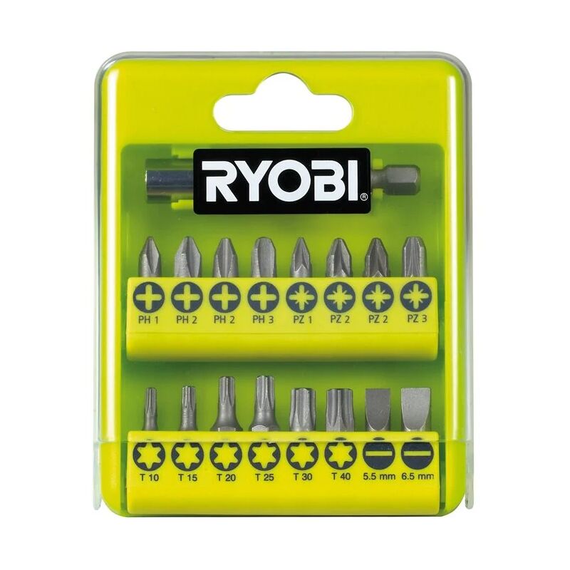 foto del prodotto ryobi rak17sd kit 17 bits avvitatura 1 4 ph pz t porta inserto 60mm