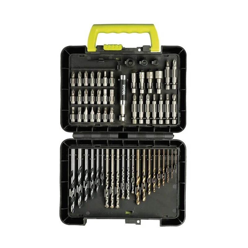 foto del prodotto ryobi rak60ddf kit 60 bits 1 4 esagonale punte trapano avvitatore valigetta