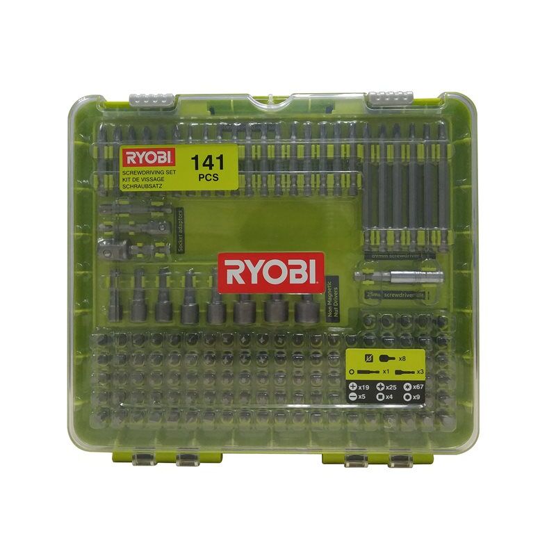 foto del prodotto ryobi rakd141 kit 141 bits 1 4 esagonale punte bussole trapano avvitatore