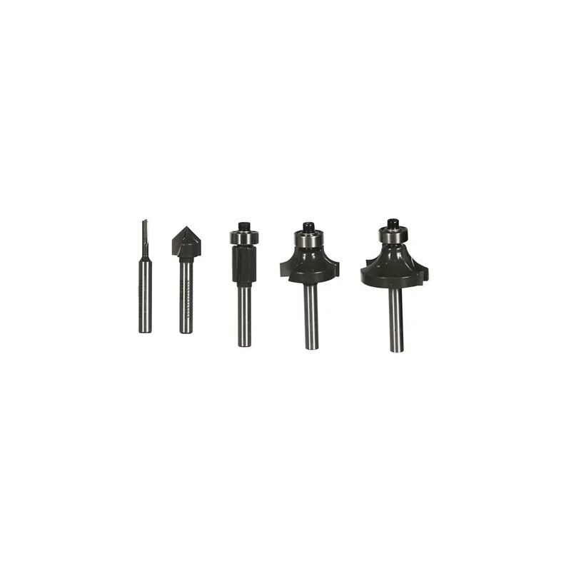 foto del prodotto ryobi rakrbs5 kit 5 frese 6mm legno diritta scanalatura arrotondata