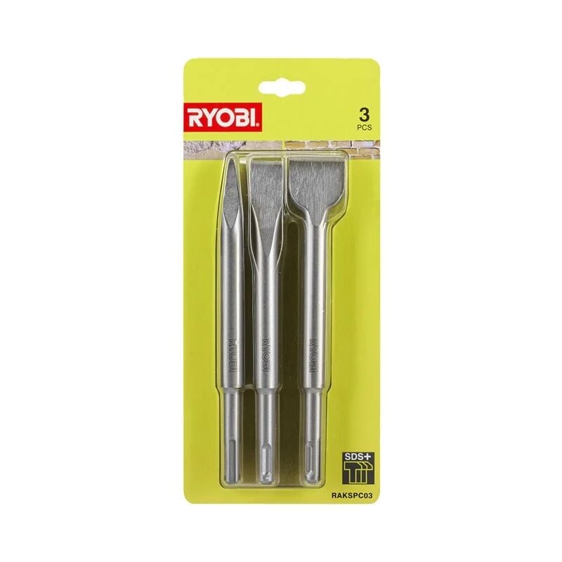 foto del prodotto ryobi rakspc03 set 3 scalpelli sds plus