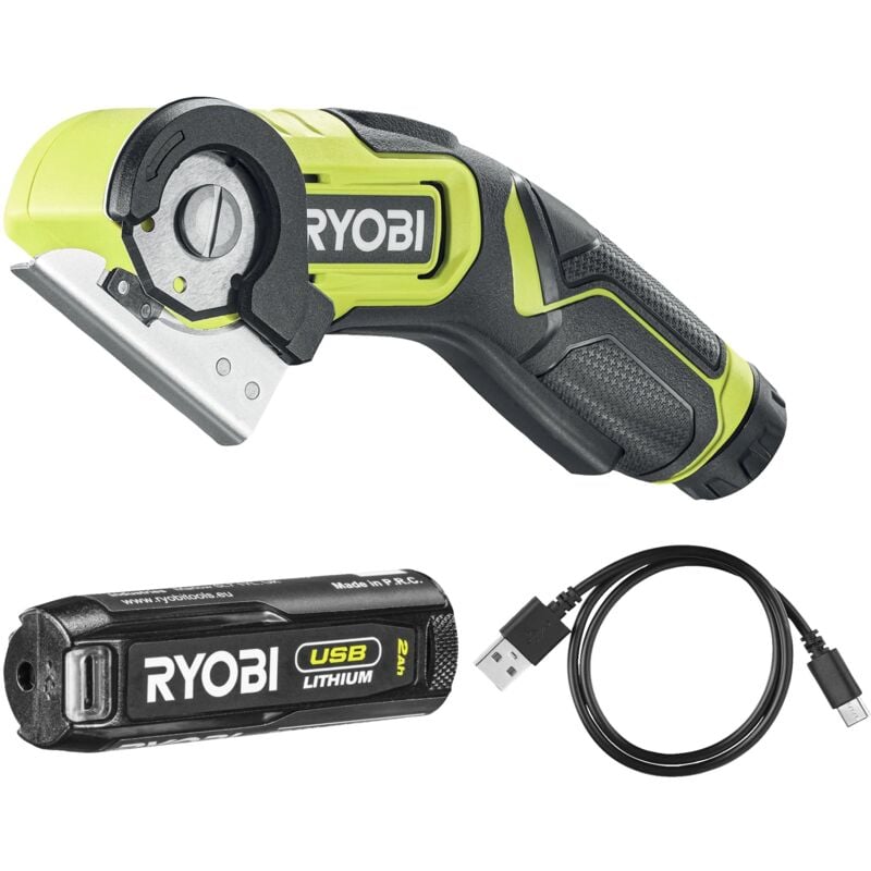 foto del prodotto ryobi rct4 120g mini sega 4v 1 batteria 2.0ah cavo usb c