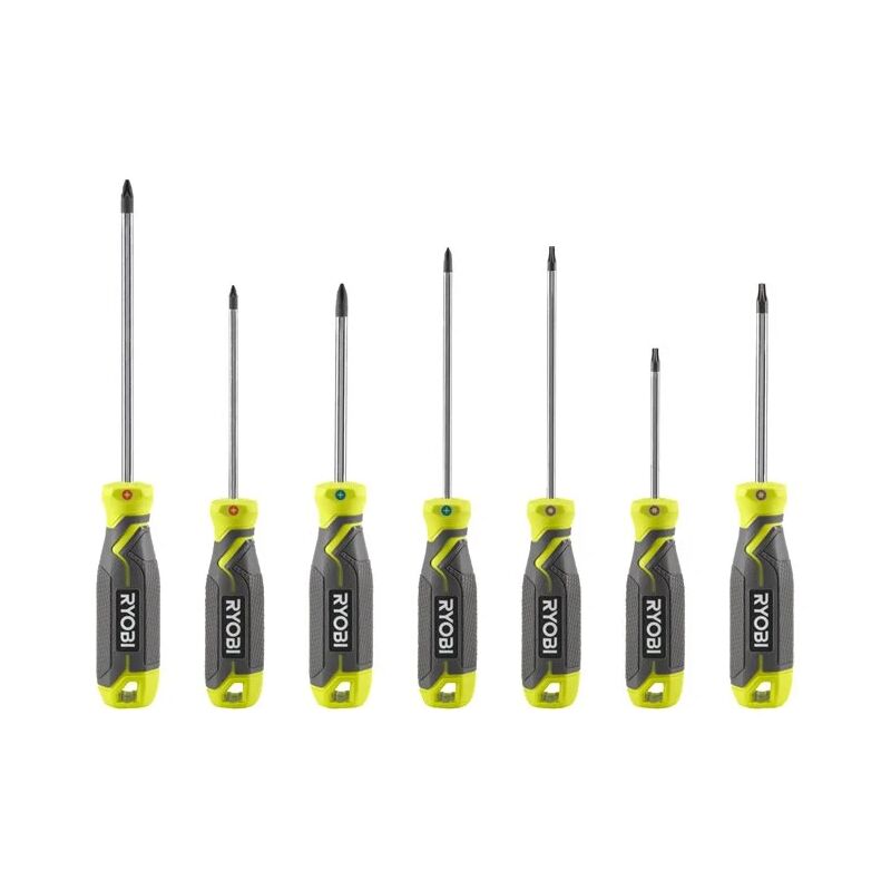 foto del prodotto ryobi rhsds7pc set giraviti magnetici punte magnetiche antiscivolo 7 pezzi
