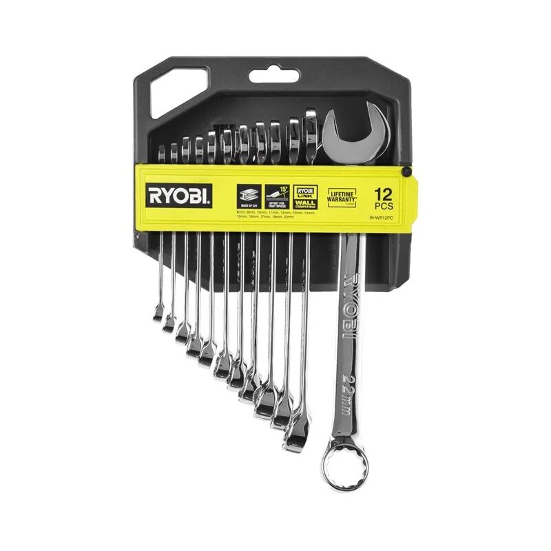 foto del prodotto ryobi rhwr12pc set chiavi inglesi 12pz 8 9 10 11 12 13 14 15 16 17 19 22mm