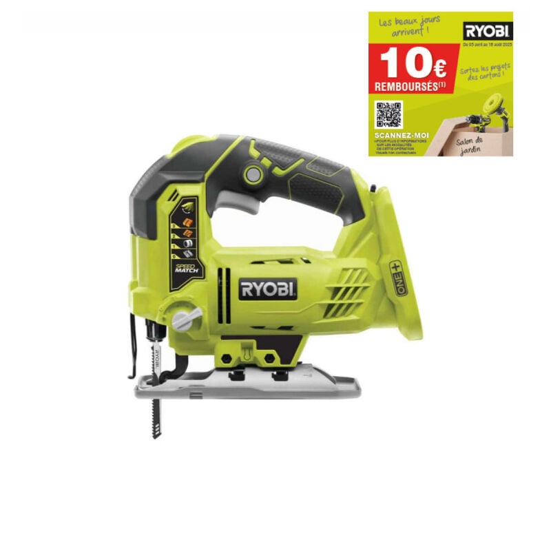 foto del prodotto ryobi seghetto alternativo a pendolo 18 v one senza batteria n caricatore r18js 0