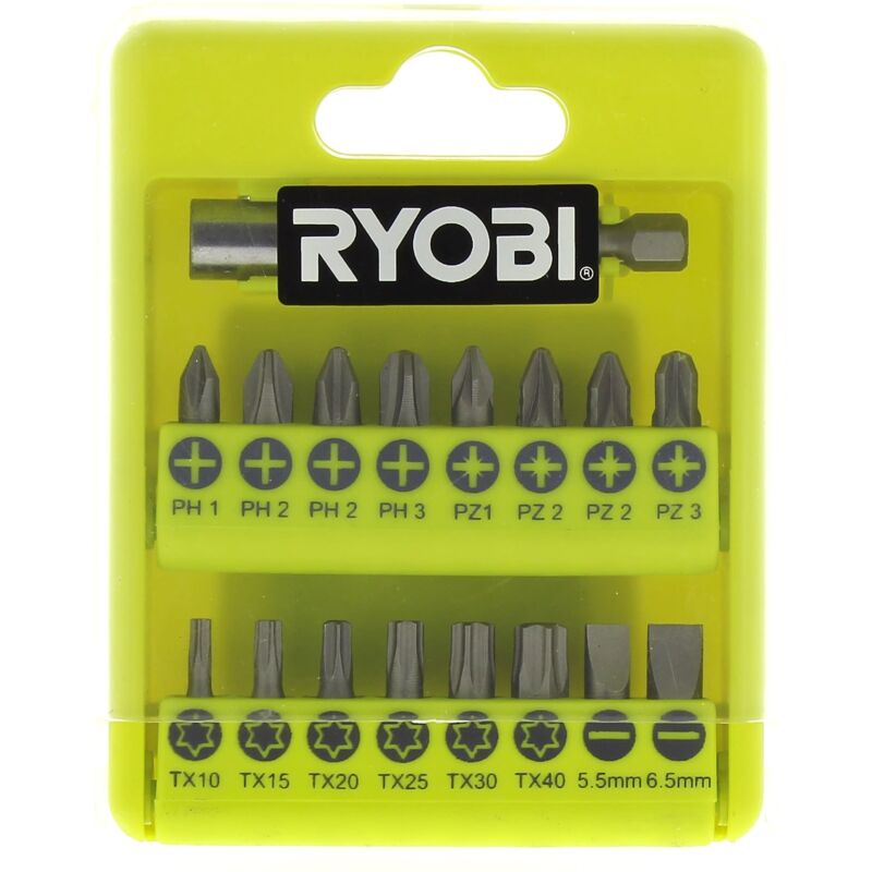 foto del prodotto ryobi set di 17 punte per trapano