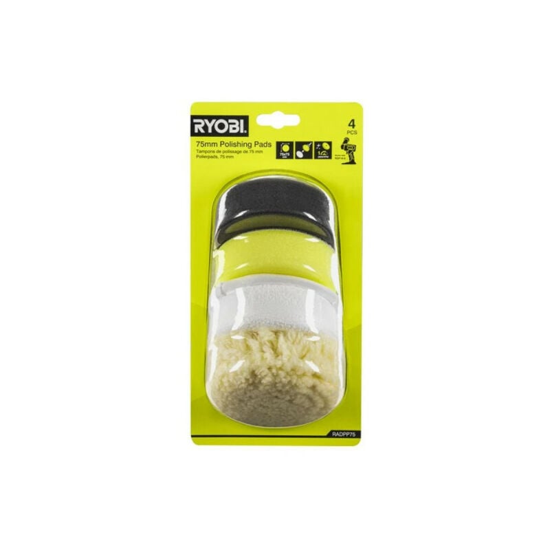 foto del prodotto ryobi set di 4 tamponi per lucidatrice rdp18 radpp75