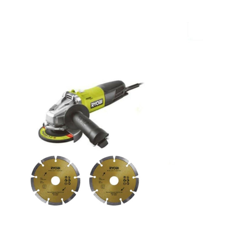 foto del prodotto ryobi smerigliatrice angolare 800w 125 millimetri due dischi diamantati rag800 125sd2