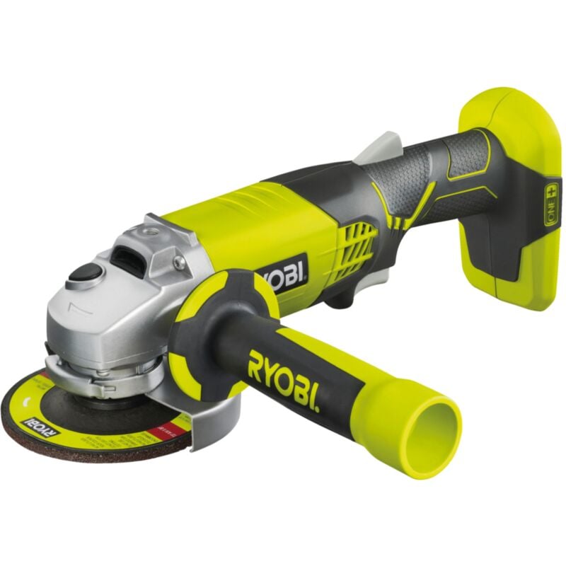 foto del prodotto ryobi smerigliatrice angolare a batteria r18ag 0 mola da 115mm 18v solo corpo macchina