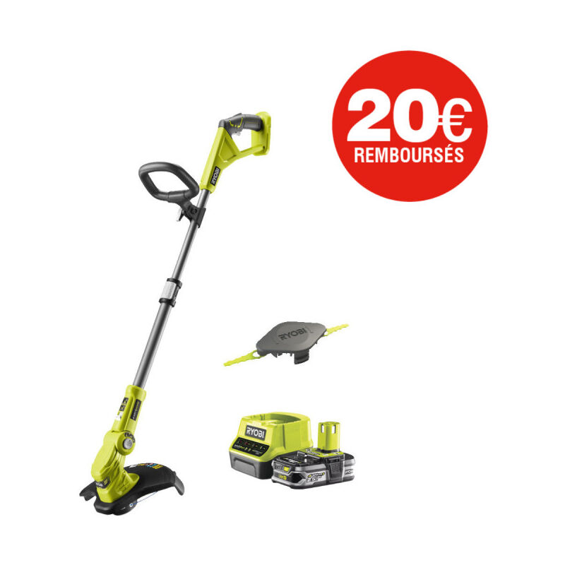 foto del prodotto ryobi tagliabordo raddrizza bordi 18v one 1 batteria lithiumplus 2,5ah 1 caricatore rapido 1 testa a doppia lam