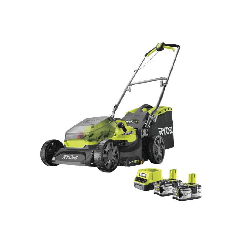 foto del prodotto ryobi tosaerba a spinta 18v one 2 batterie 4.0ah caricabatterie ry18lm37a 240